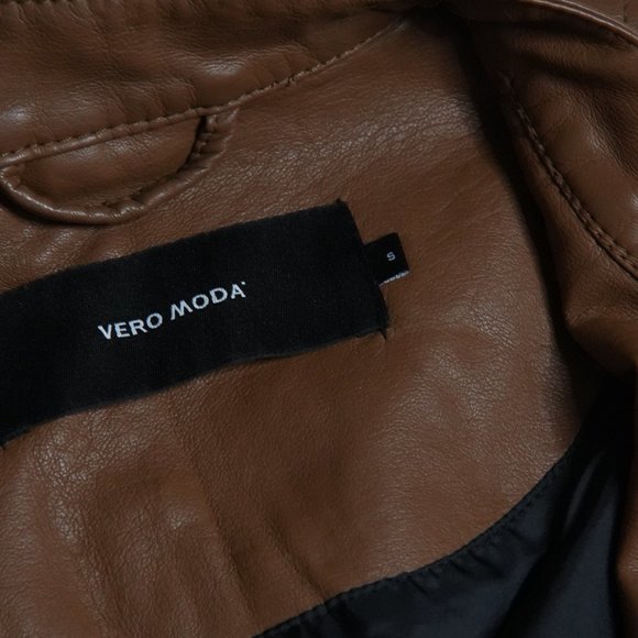 BRAND NEW FAUX LEATHER VERO MODA BIKERS JACKET - Picture 2 of 11